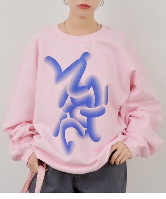 WHIMSIC 流線Logo絲網印花 套頭衛衣