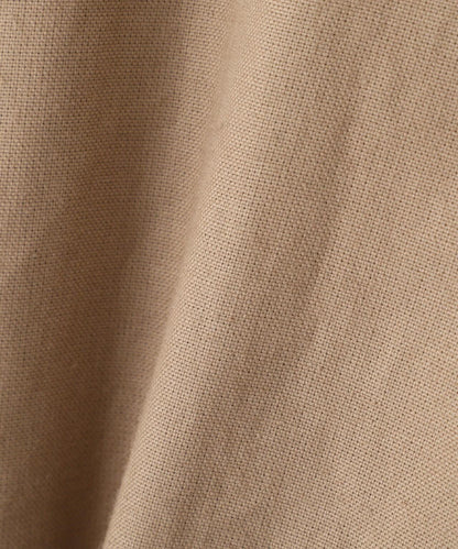 苧麻帆布無領夾克