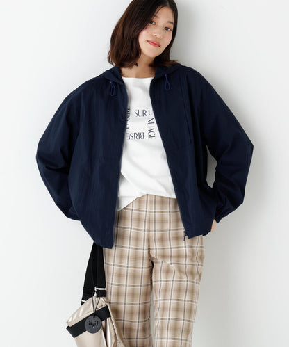 透視材質 套頭 連帽 夾克