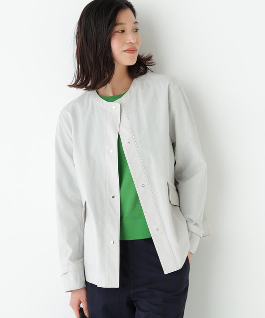 棉尼龍高密度無領夾克