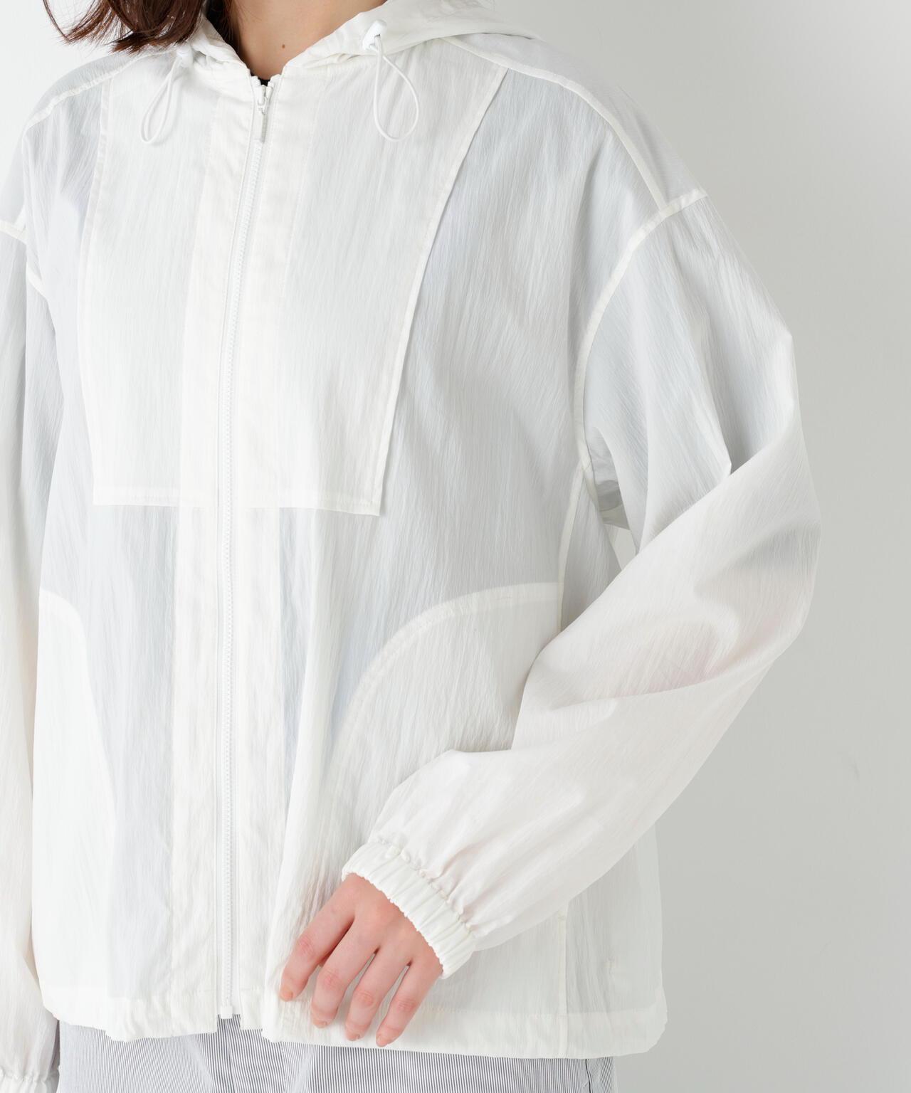 透視材質 套頭 連帽 夾克