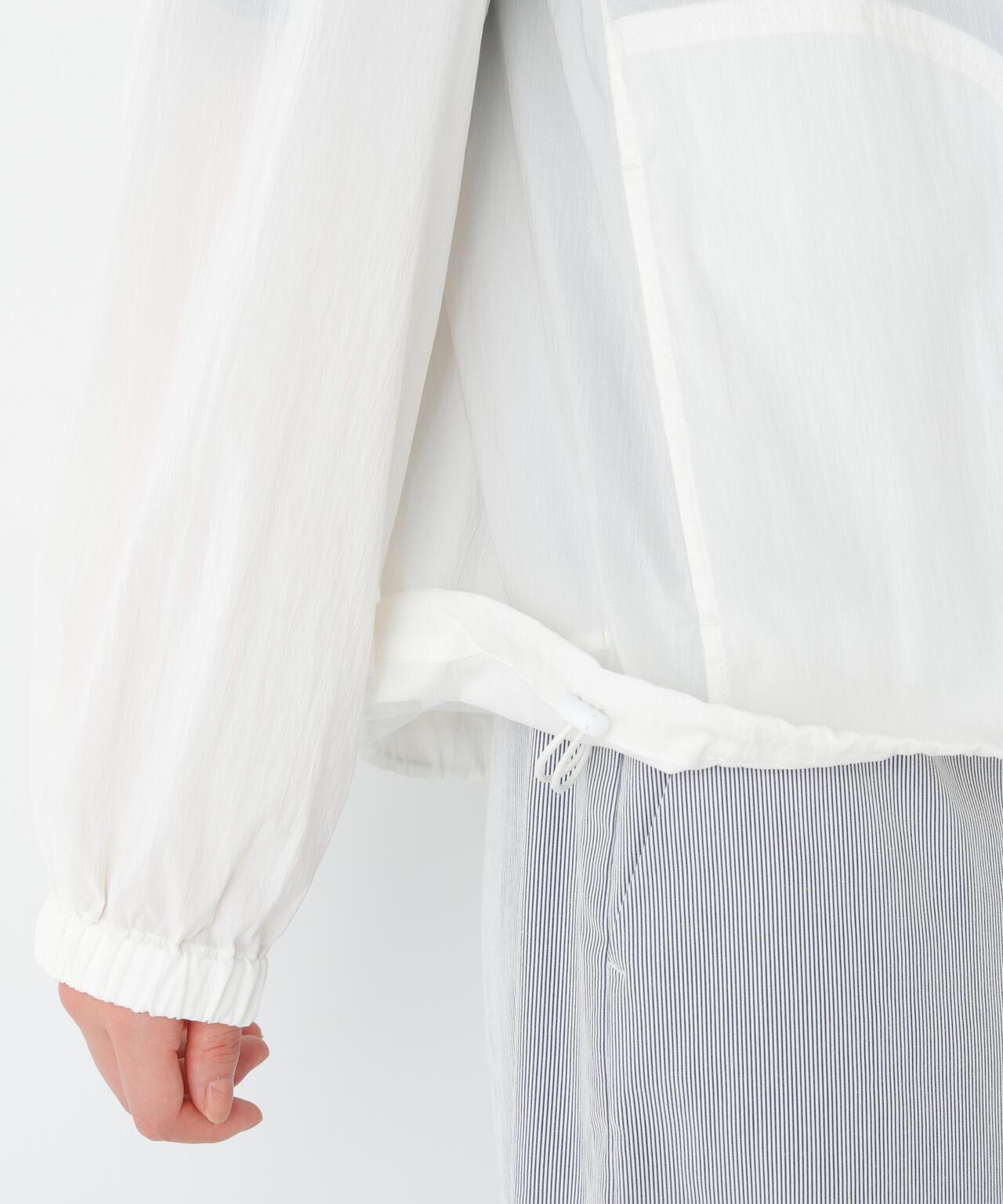 透視材質 套頭 連帽 夾克