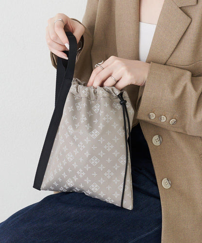 尼龍提花 抽繩收納袋 L款