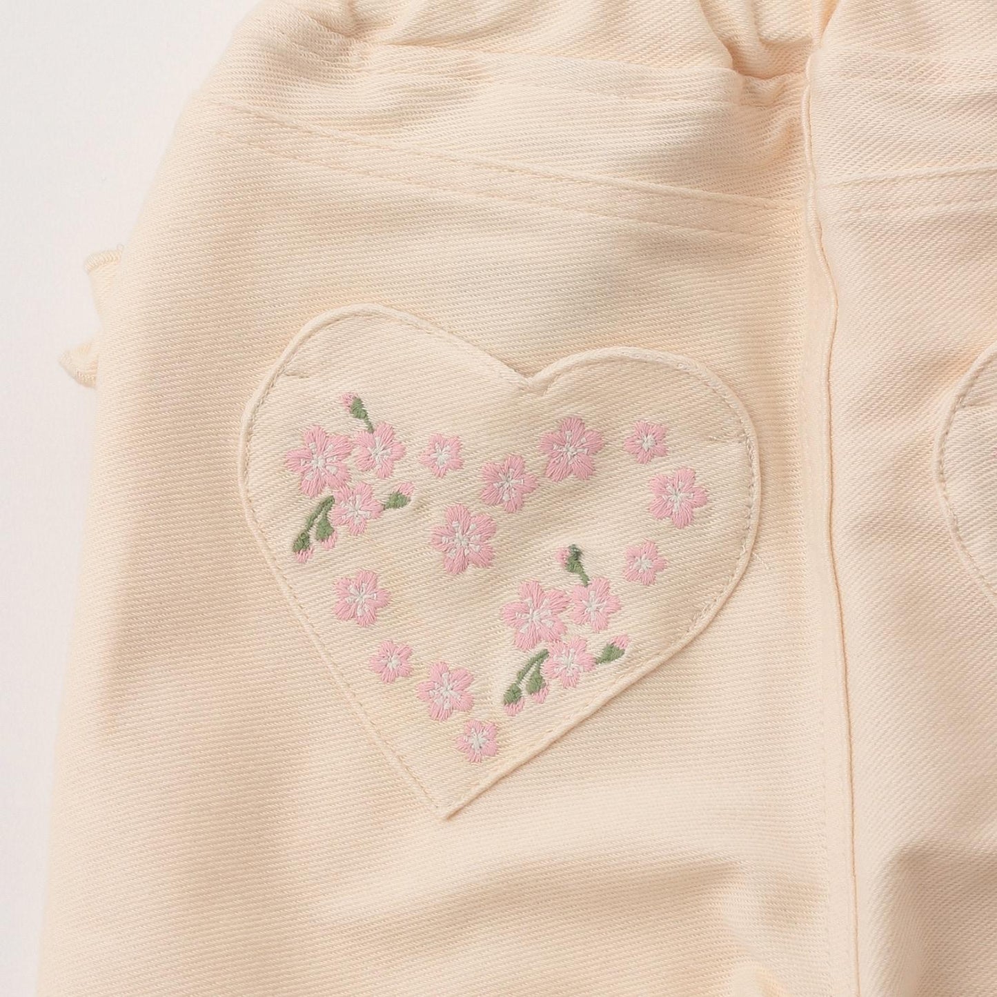 櫻花刺繡牛仔褲