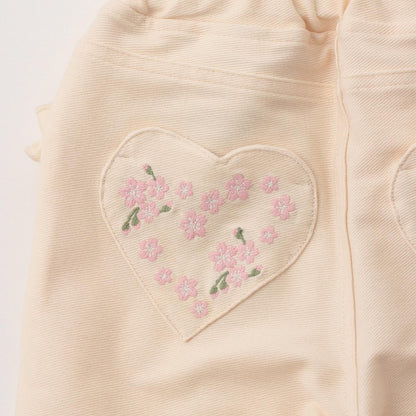 櫻花刺繡牛仔褲
