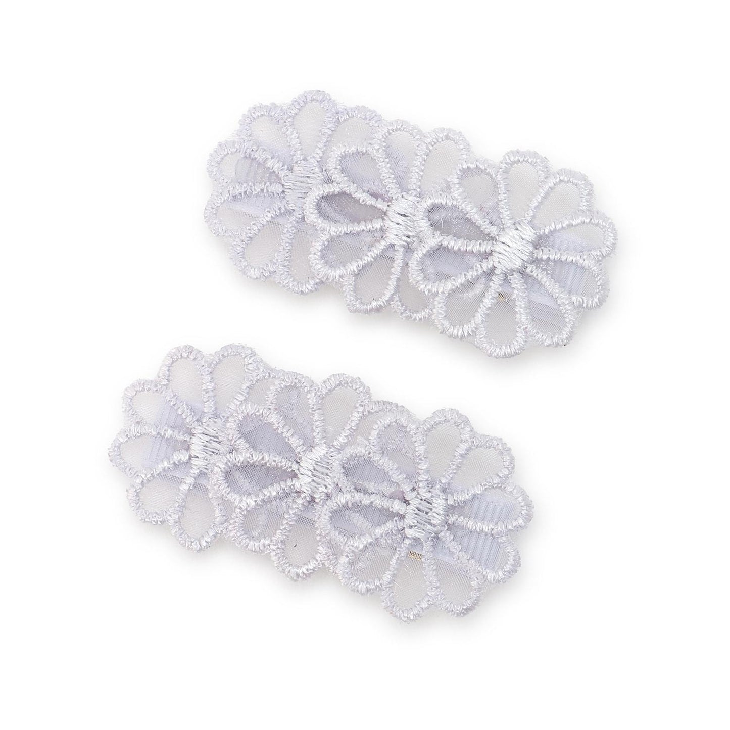 蕾絲花朵髮夾 2件裝 L款