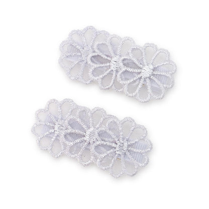 蕾絲花朵髮夾 2件裝 L款