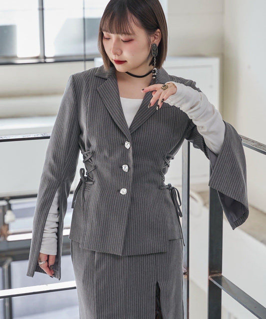 Mavie..7 側繫帶設計夾克