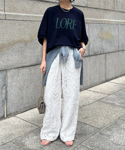 LORE印花蝙蝠袖套頭上衣
