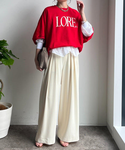 LORE印花蝙蝠袖套頭上衣