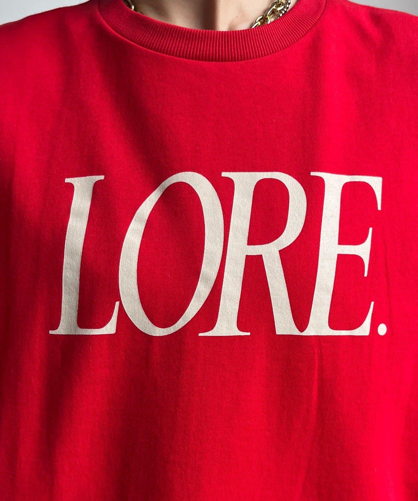 LORE印花蝙蝠袖套頭上衣