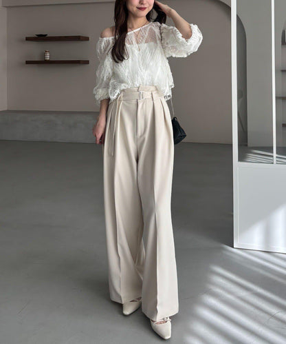 yuu企畫 不對稱腰部設計 褲子