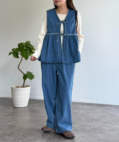 牛仔背心套裝
