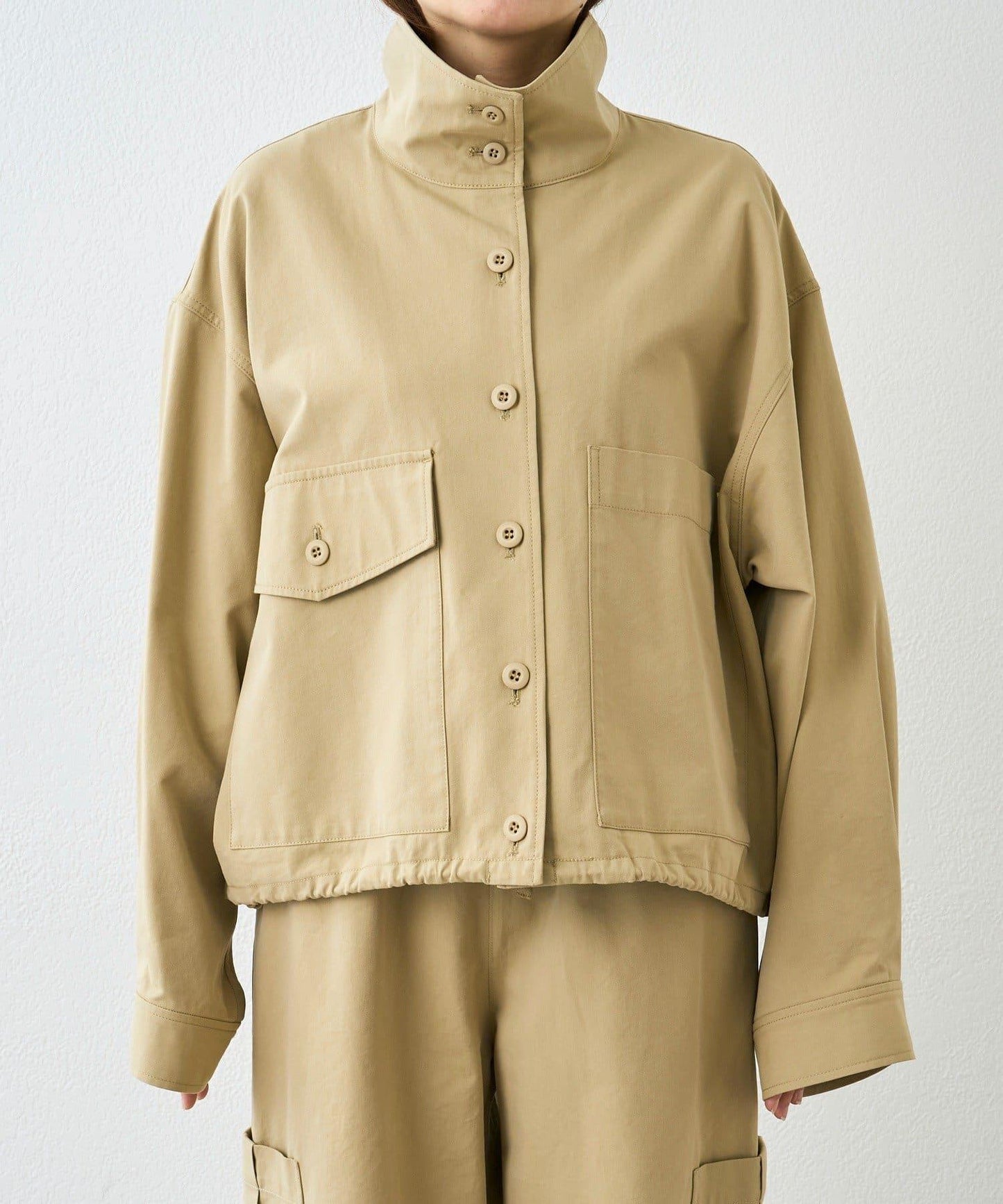 A・MONN 軍裝立領襯衫