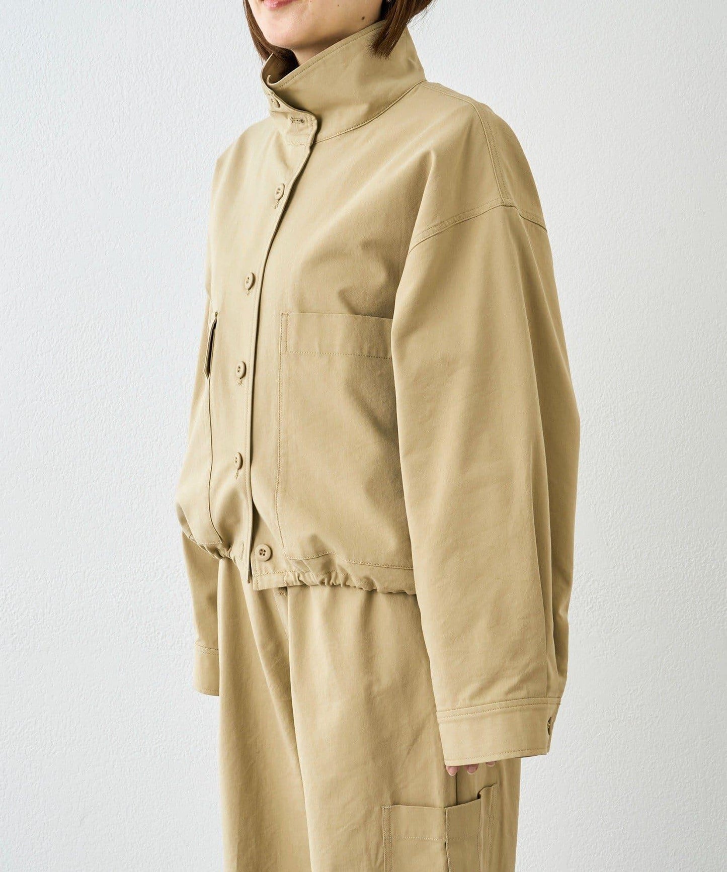 A・MONN 軍裝立領襯衫