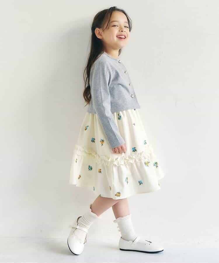 網絡限定 全幅刺繡 吊帶連衣裙