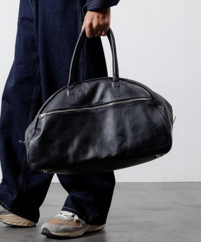 Big Leather Boston bag 牛革防潑水皮革 波士頓包