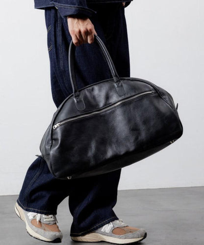 Big Leather Boston bag 牛革防潑水皮革 波士頓包
