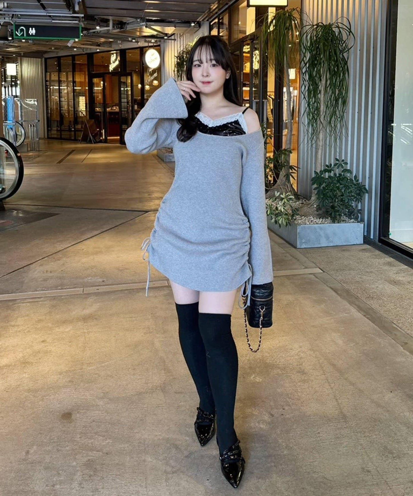 omiyu企畫 吊帶背心套裝迷你連衣裙