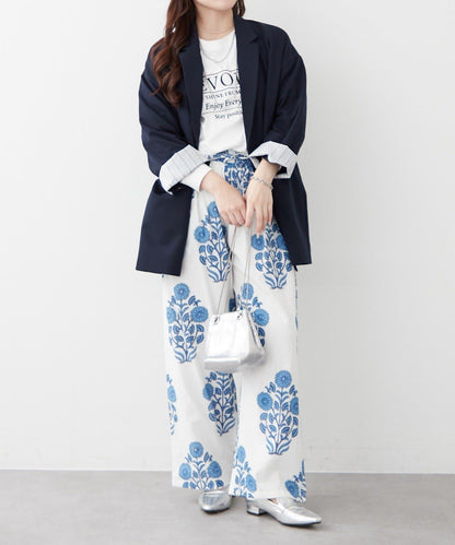 nane India Series 花卉圖案休閒長褲