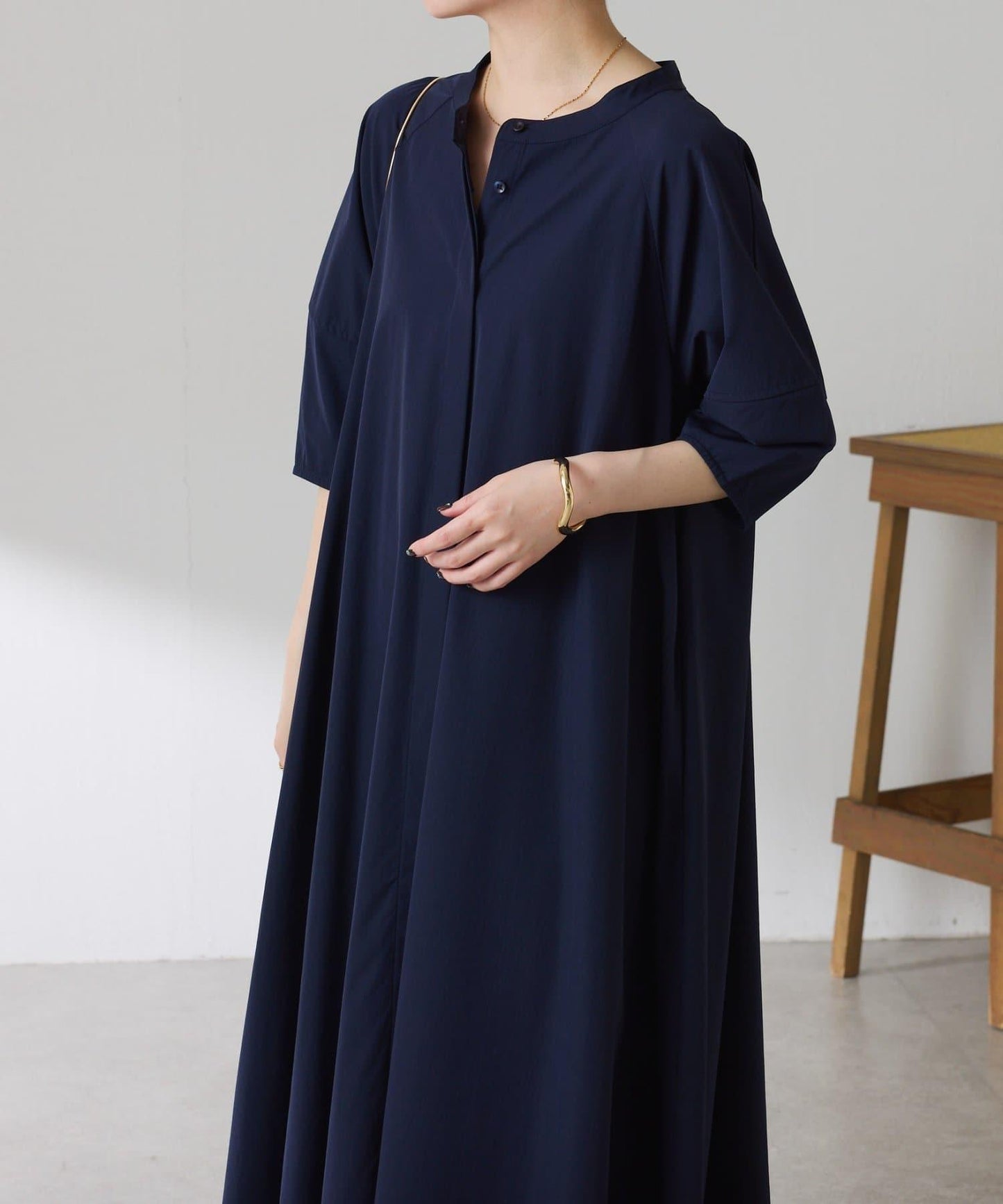 防潑水 遮體型 冷感半袖連衣裙