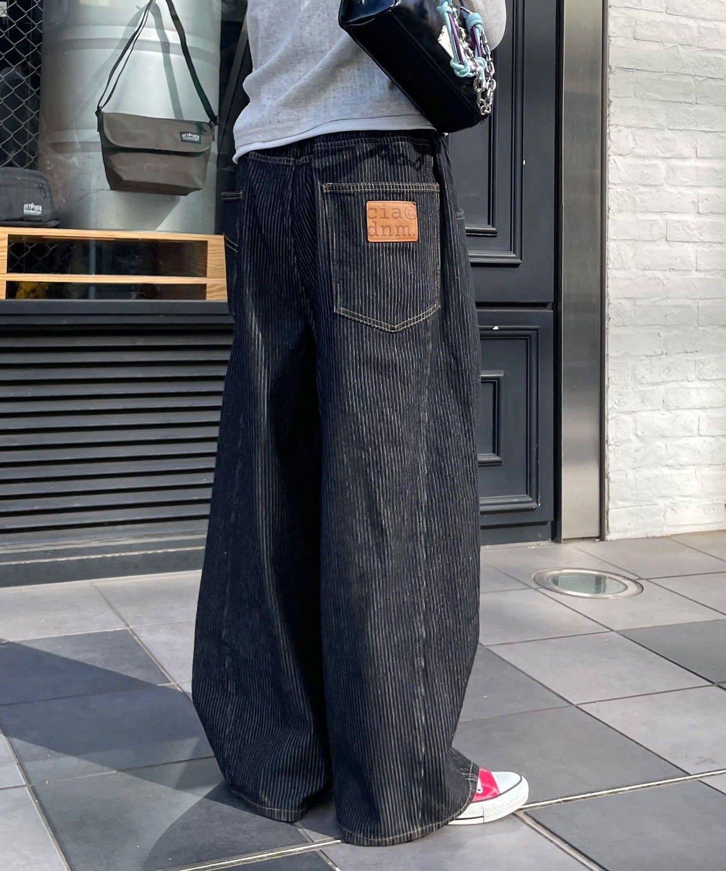 cian denim/シアンデニム 拼接超寬鬆氣球版型牛仔褲