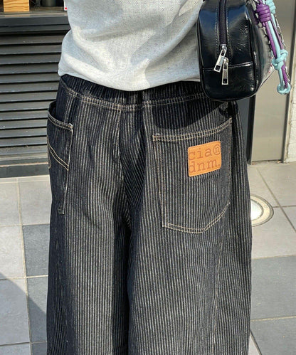 cian denim/シアンデニム 拼接超寬鬆氣球版型牛仔褲