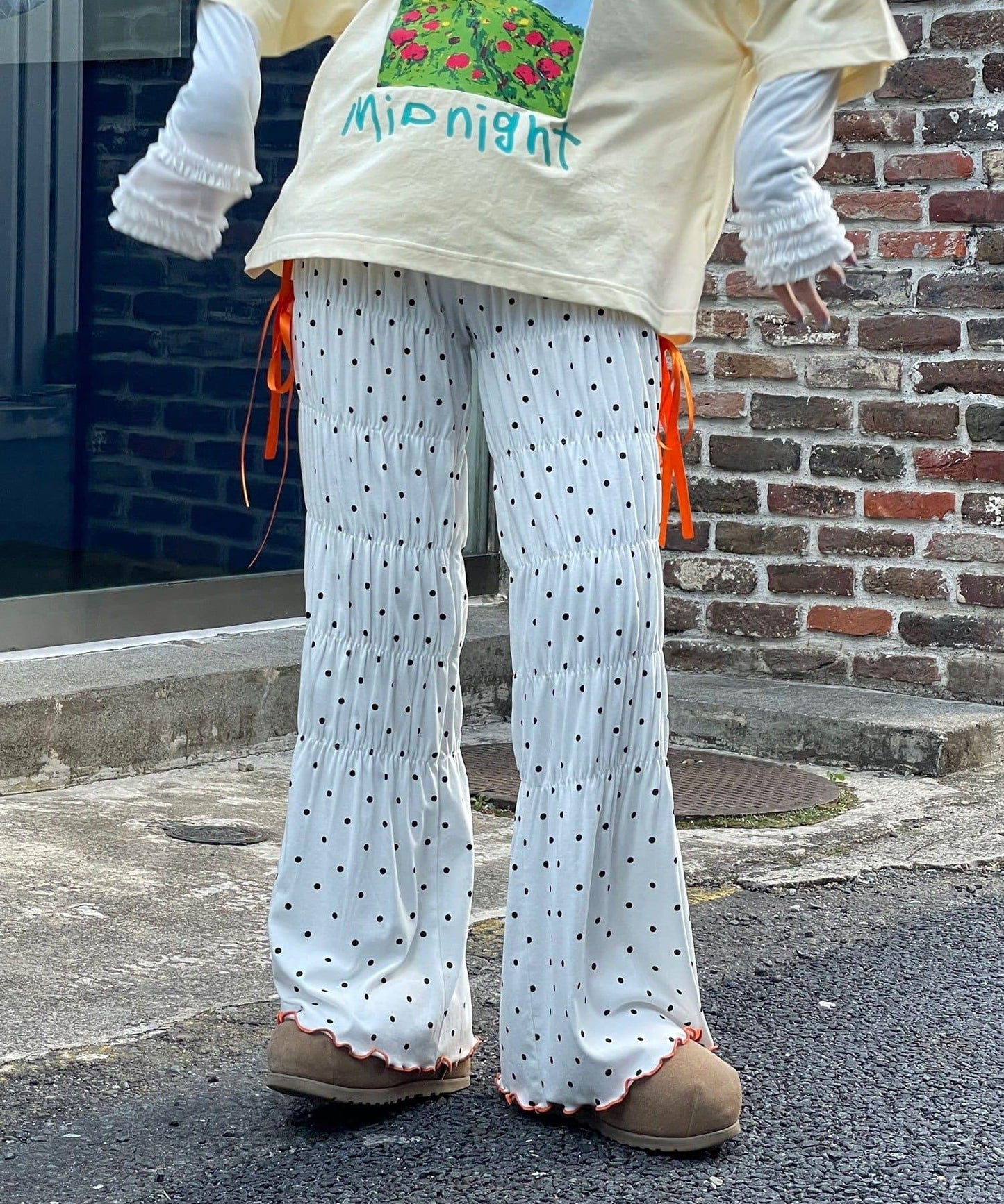 HELLO.SANFRANCISCO 波點抽褶褲子
