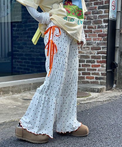 HELLO.SANFRANCISCO 波點抽褶褲子