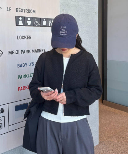 PIKO企畫 小圈圈呢 雙拉鍊 針織開衫