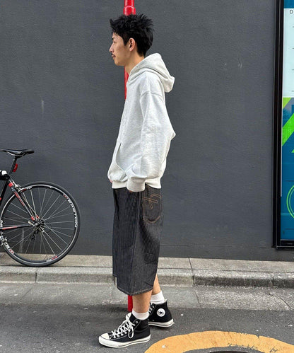 cian denim/シアンデニム 寬鬆闊腿牛仔短褲