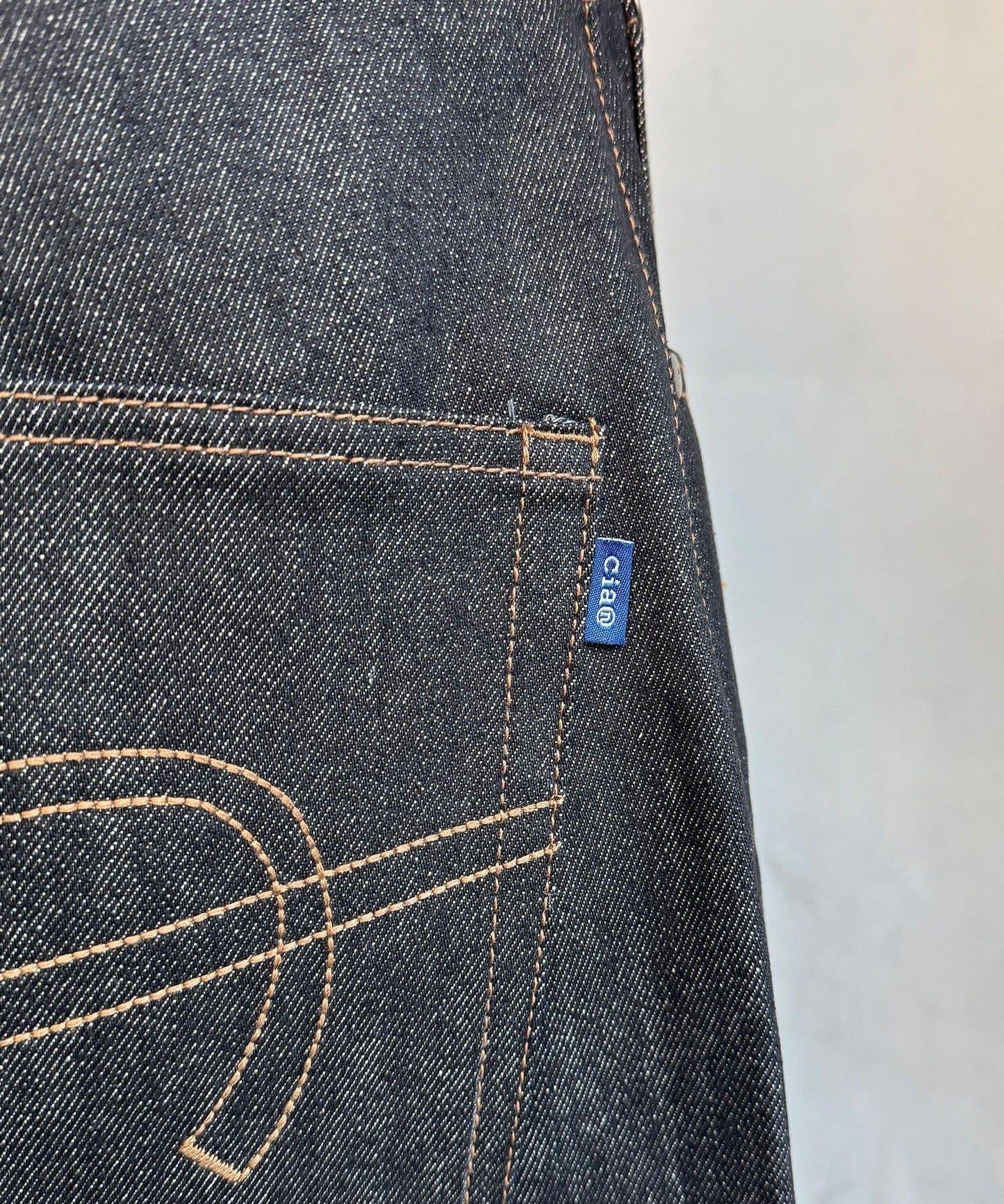 cian denim/シアンデニム 寬鬆闊腿牛仔短褲