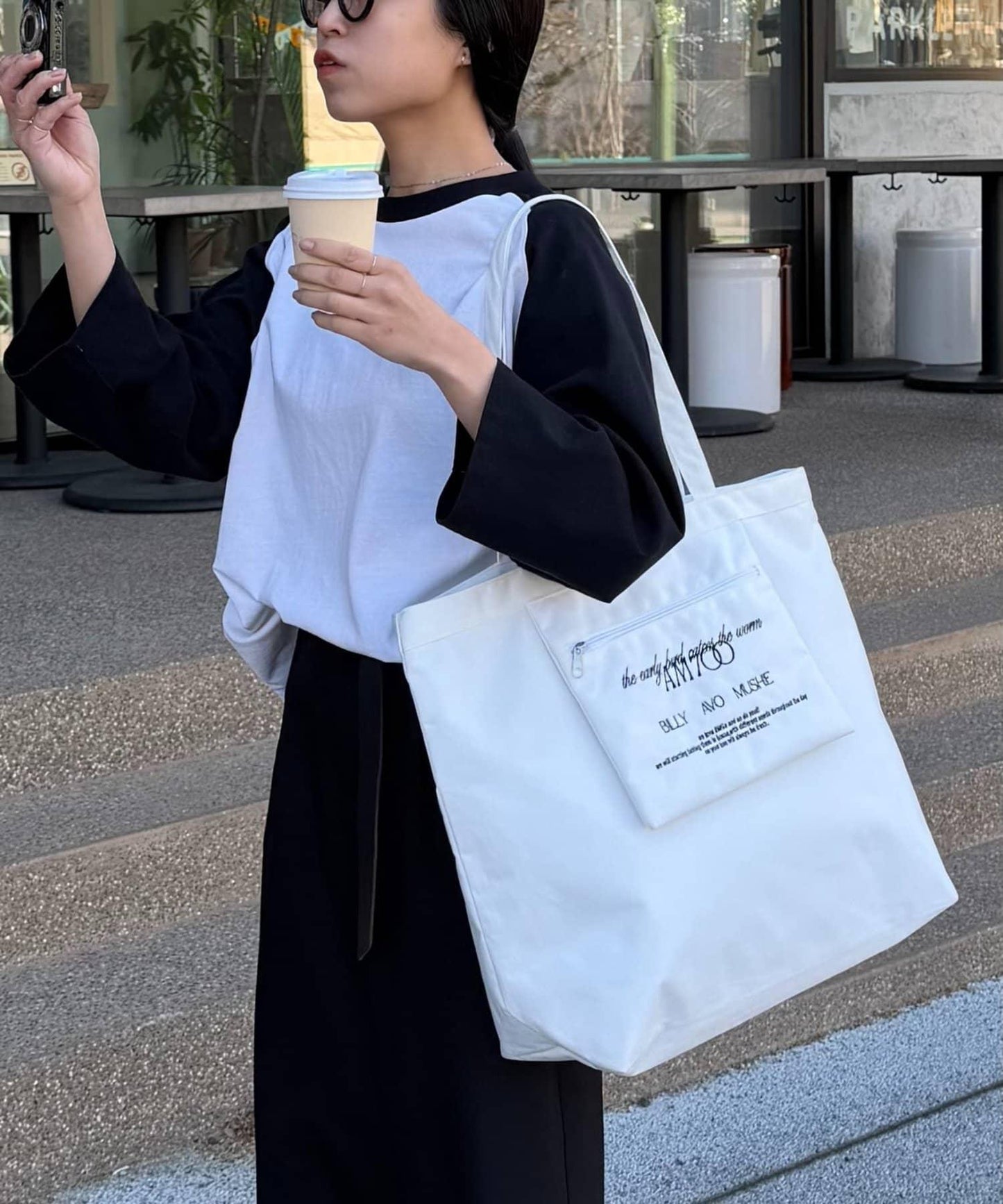 LEI企畫 防潑水外置口袋托特包