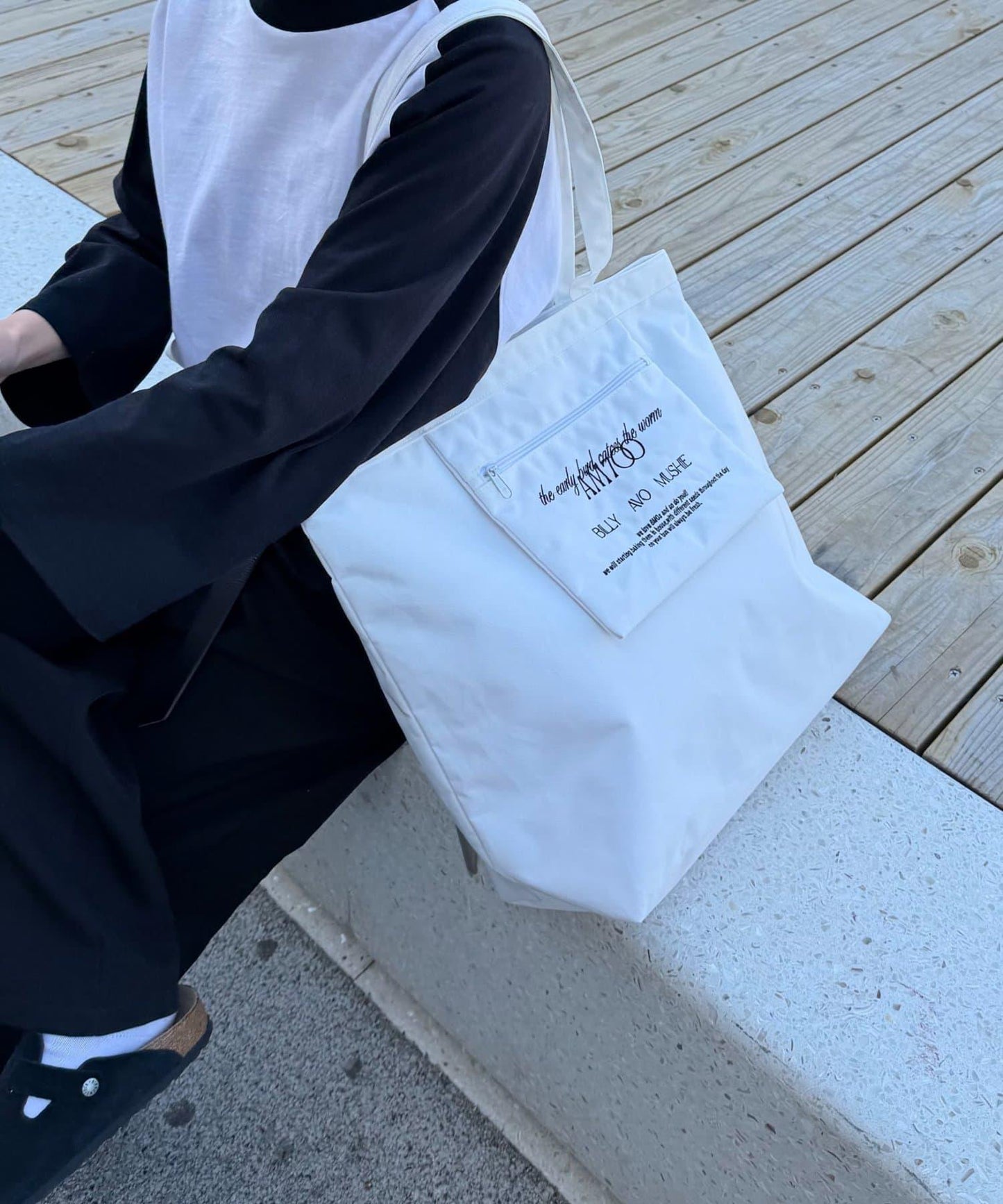 LEI企畫 防潑水外置口袋托特包