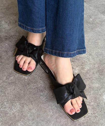 蝴蝶結設計穆勒涼鞋