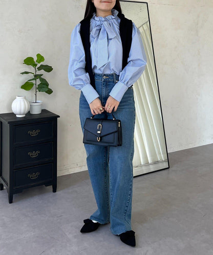蓬袖 蝴蝶結領 女襯衫