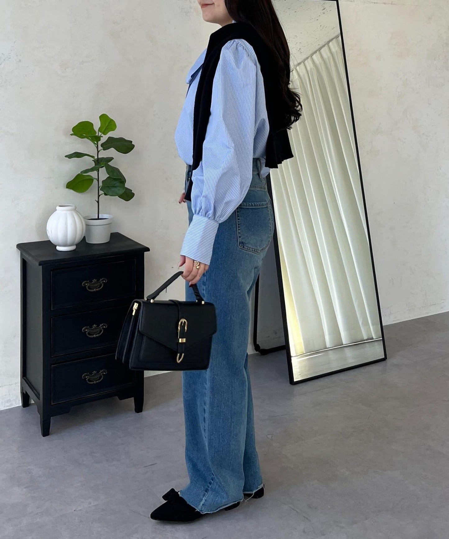 蓬袖 蝴蝶結領 女襯衫
