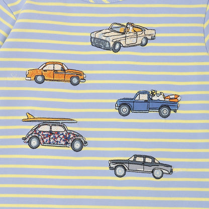 汽車刺繡 長袖T恤