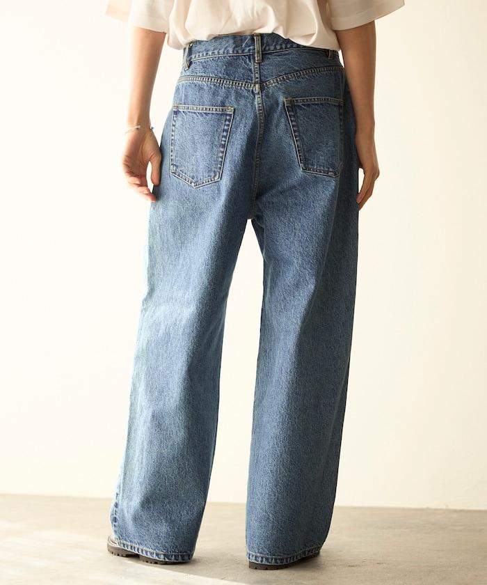 設計褶皺 Japan denim 寬鬆廓形 牛仔褲