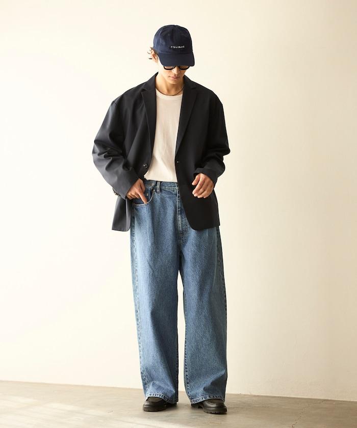 設計褶皺 Japan denim 寬鬆廓形 牛仔褲