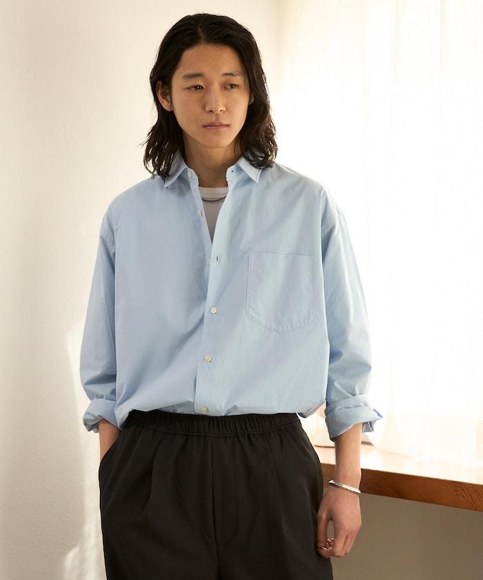 柔和色調 寬鬆版 常規領 長袖 襯衫
