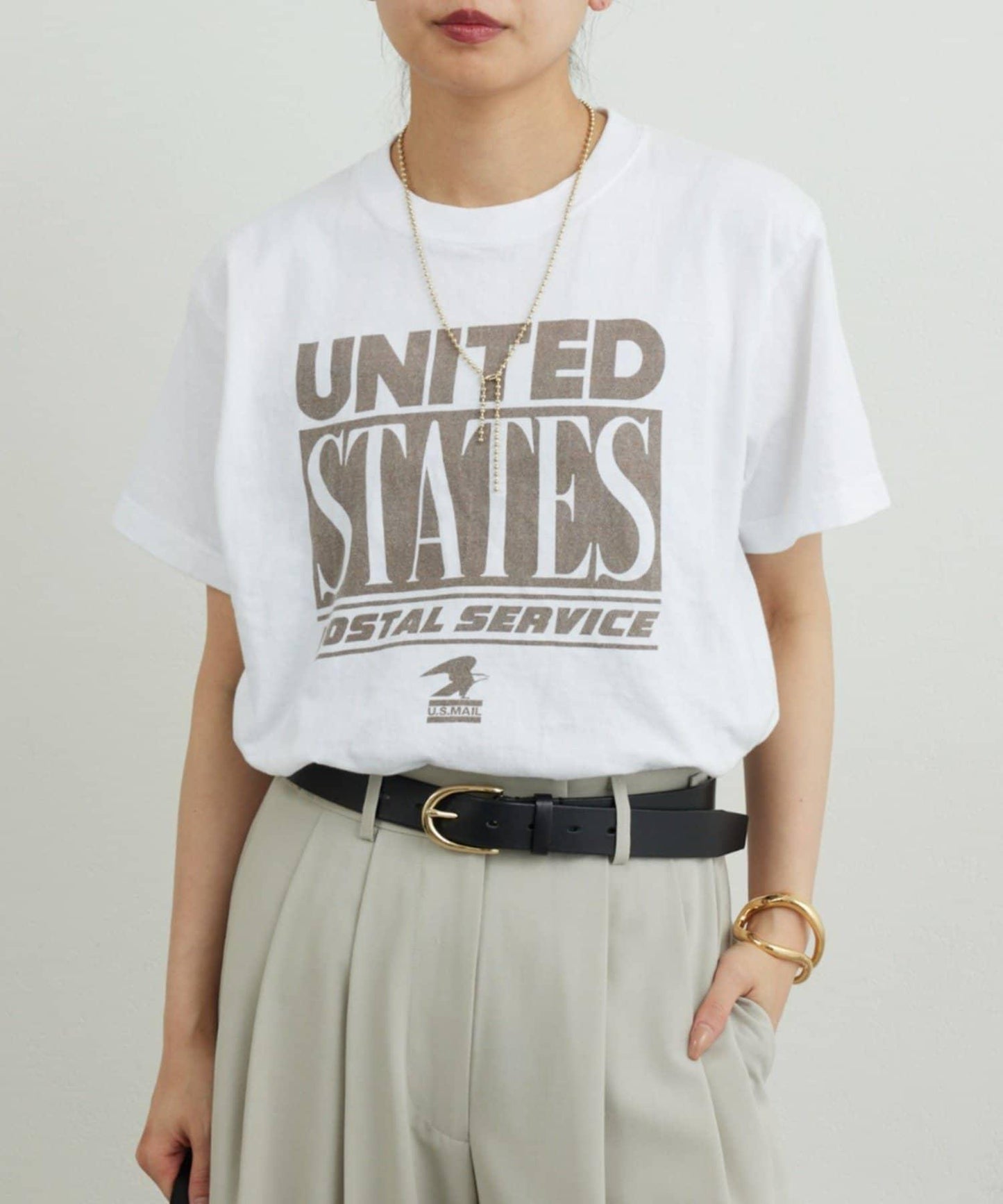 UNITED STATES 英文logo T恤