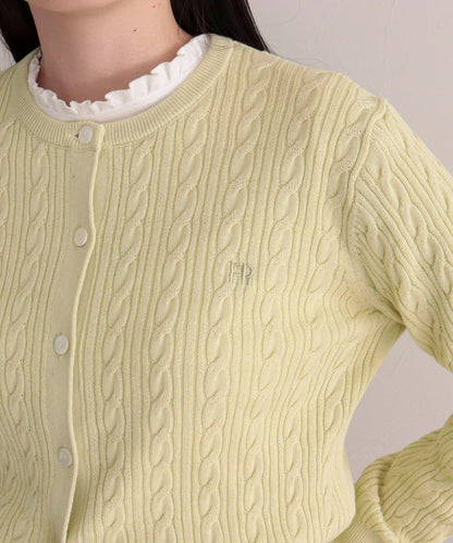 FR刺繡麻花紋針織開衫