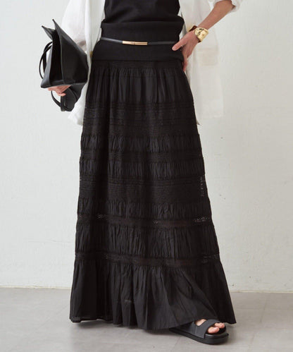 Loungedress INDIA 褶皺層疊蕾絲半身裙