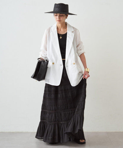 Loungedress INDIA 褶皺層疊蕾絲半身裙