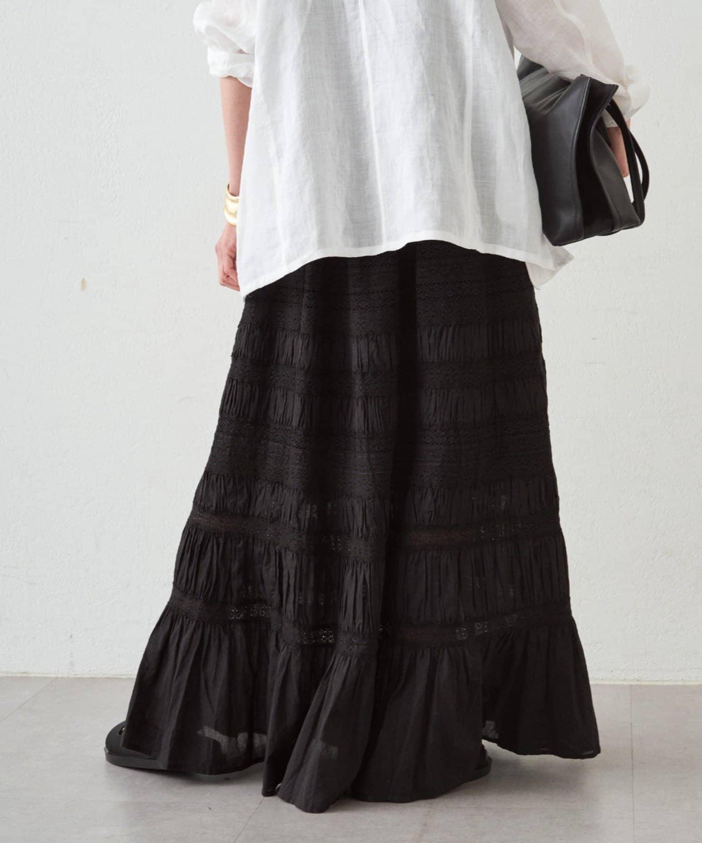Loungedress INDIA 褶皺層疊蕾絲半身裙