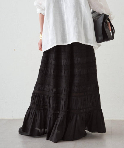 Loungedress INDIA 褶皺層疊蕾絲半身裙