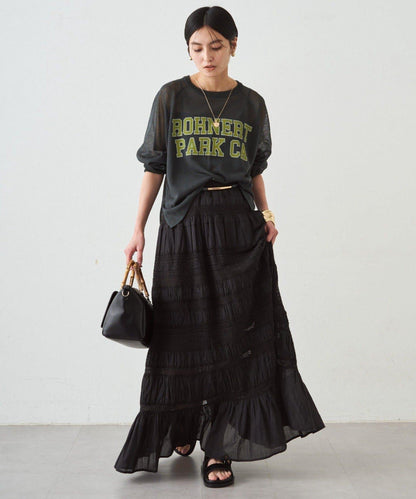 Loungedress INDIA 褶皺層疊蕾絲半身裙
