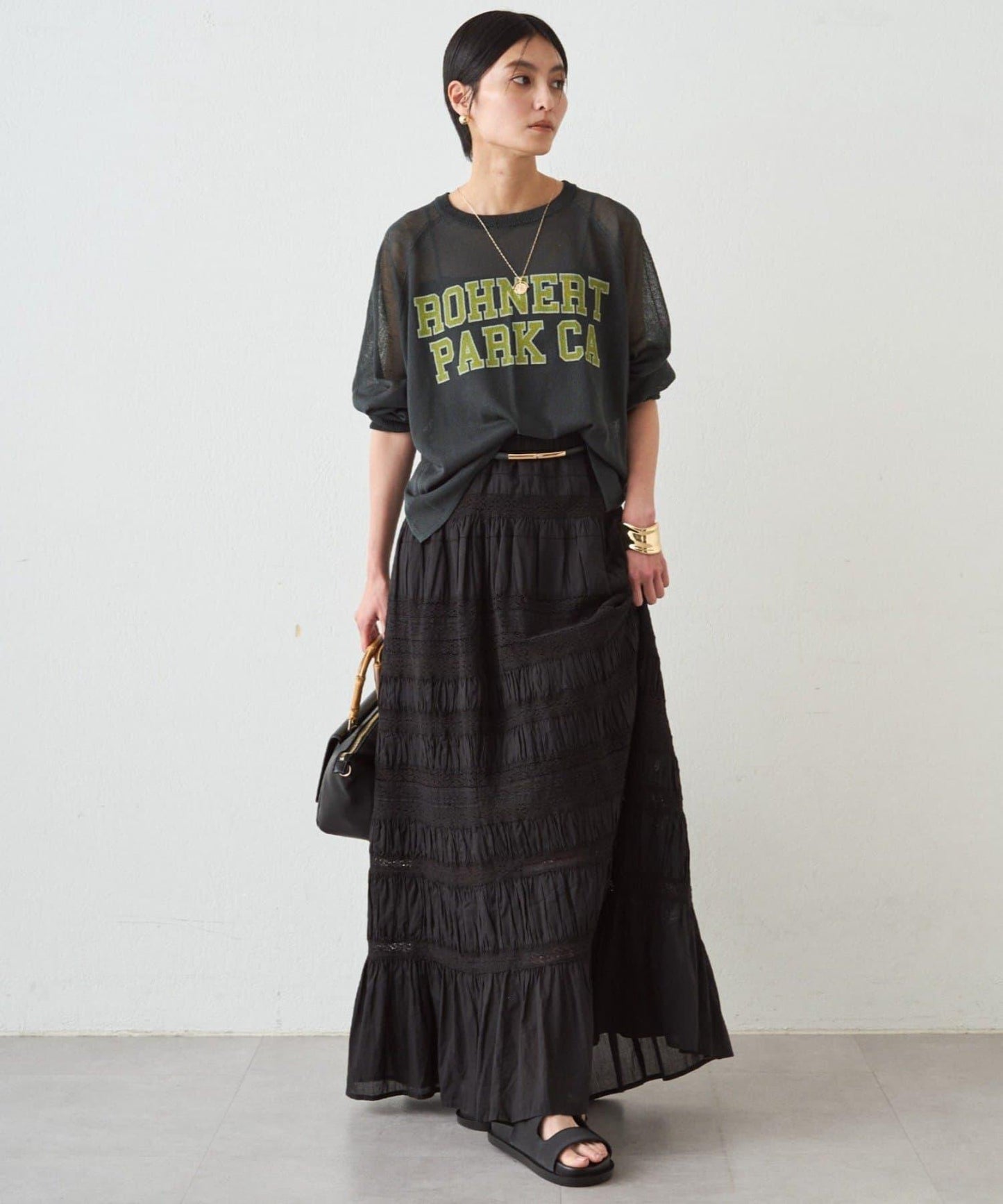 Loungedress INDIA 褶皺層疊蕾絲半身裙