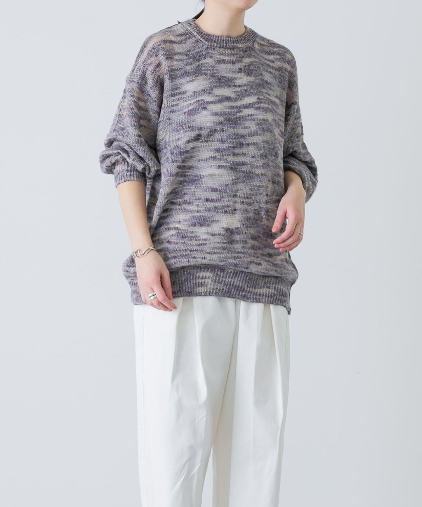 unfil MELANGE SLUB YARN PULLOVER 針織套頭衫